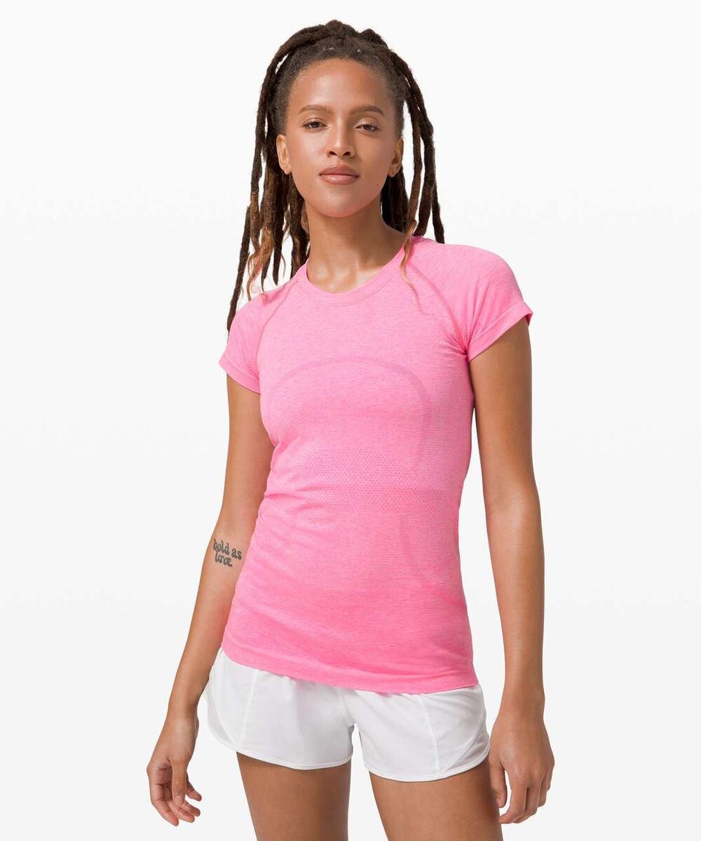 Lululemon Swiftly Tech Short Sleeve 2.0 Cropped Shirt Dark Prism Pink Size 4/6